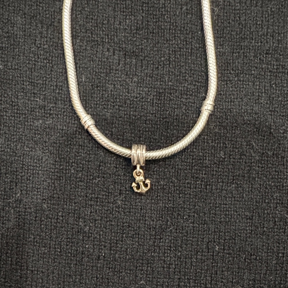 Pandora retired gold & silver Anchor Charm Pendant